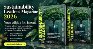 Coperțile în română și engleză ale Sustainability Leaders Magazine 2026, anuar dedicat raportării și performanței ESG